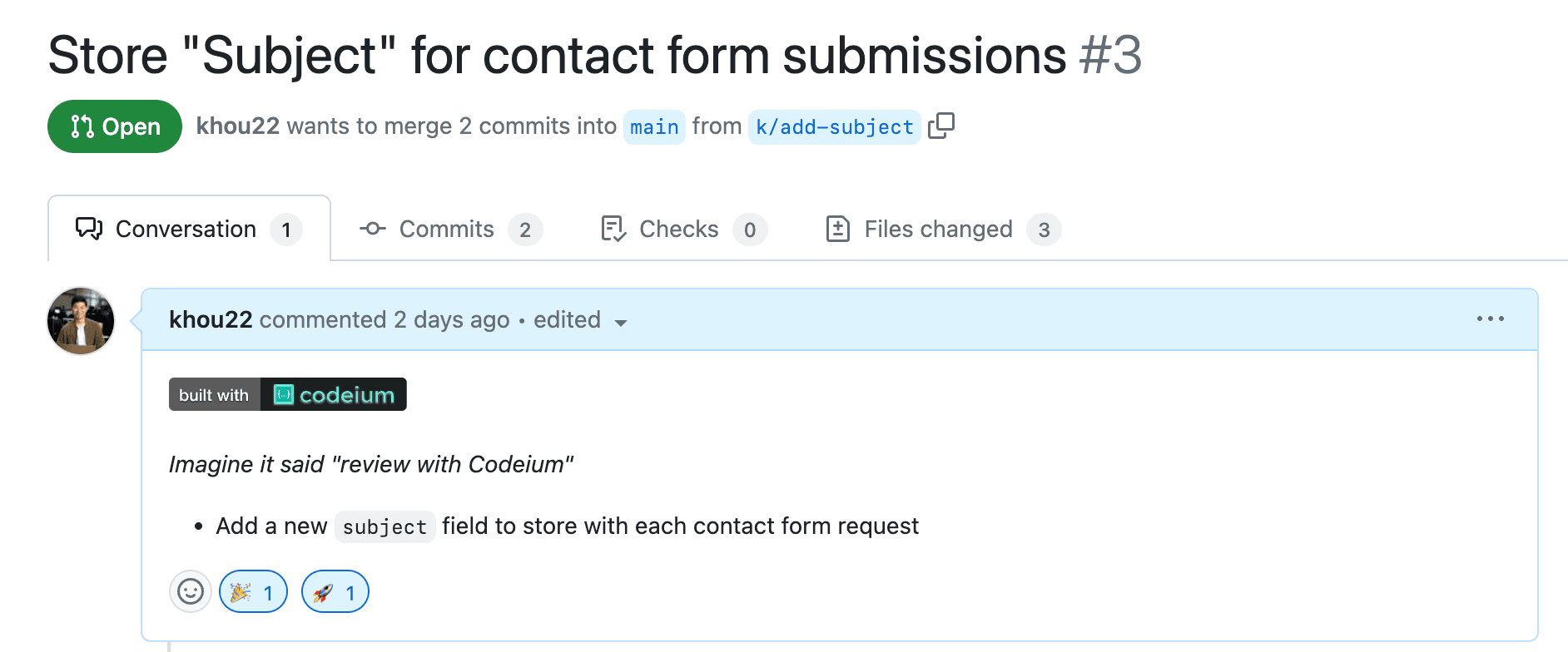 example screenshot